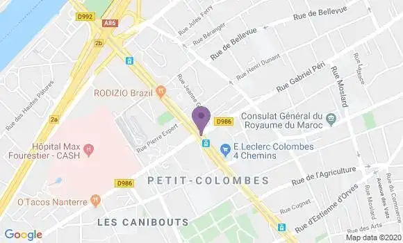 Localisation Banque Postale Agence de Colombes Aragon