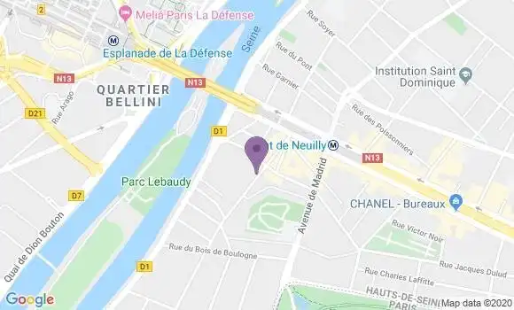 Localisation Banque Postale Agence de Neuilly sur Seine Saint James