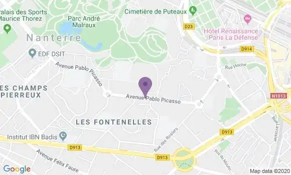 Localisation Banque Postale Agence de Nanterre Pablo Picasso