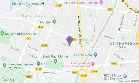 Localisation Banque Postale Agence de Montrouge Vache Noire