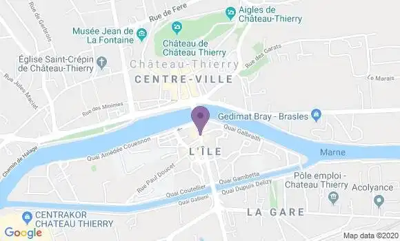 Localisation LCL Agence de Château Thierry