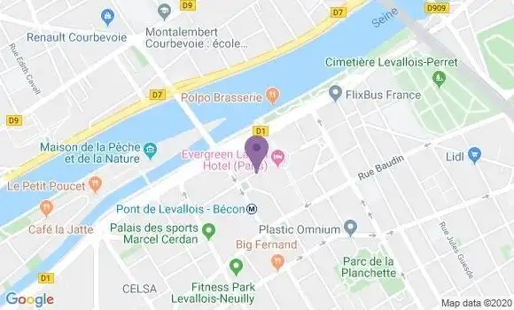 Localisation Banque Postale Agence de Levallois Perret Front de Seine