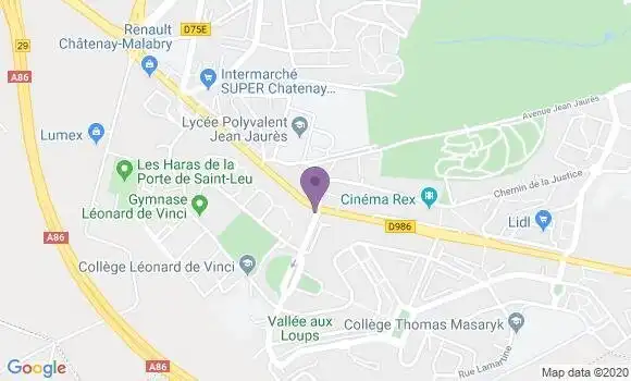 Localisation Banque Postale Agence de Châtenay Malabry Butte Rouge