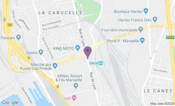 Localisation Société Générale Agence de Marseille Arenc