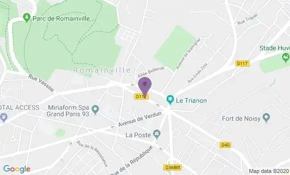 Localisation LCL Agence de Romainville