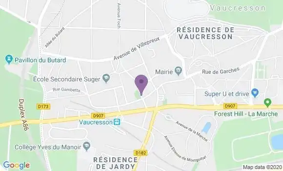 Localisation Banque Postale Agence de Vaucresson