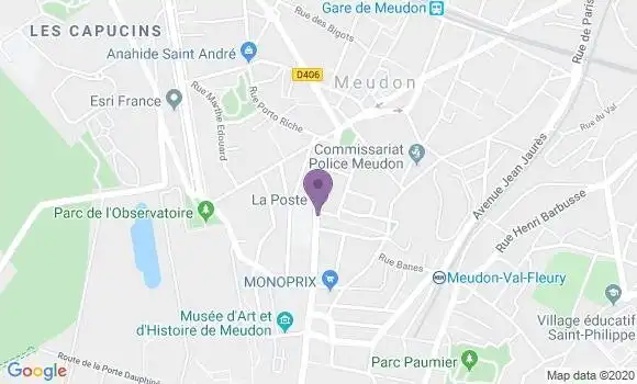 Localisation Banque Postale Agence de Meudon République