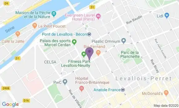 Localisation Banque Postale Agence de Levallois Perret