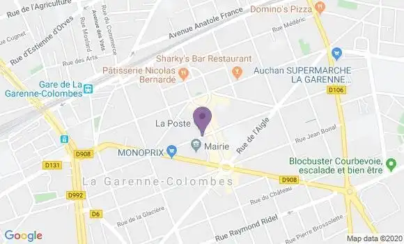 Localisation Banque Postale Agence de La Garenne Colombes
