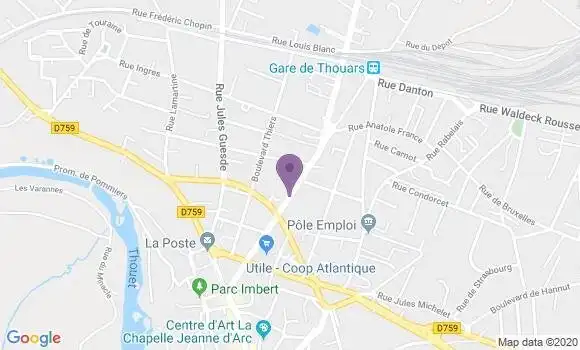 Localisation LCL Agence de Thouars