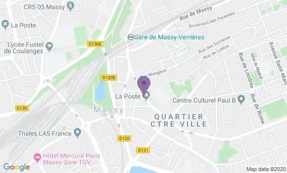 Localisation Banque Postale Agence de Massy Jules Ferry