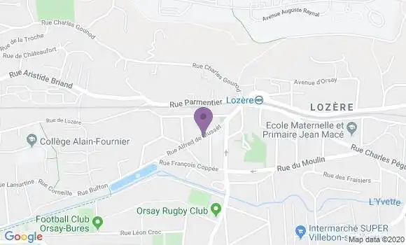 Localisation Banque Postale Agence de Palaiseau Lozere