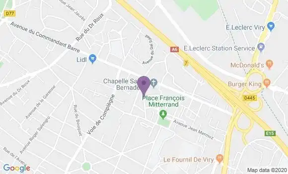Localisation Banque Postale Agence de Viry Châtillon Plateau