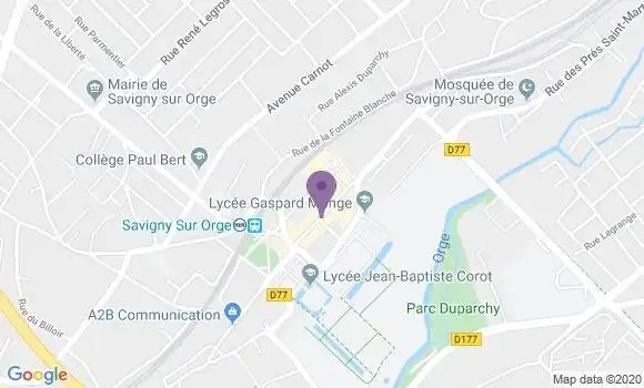 Localisation Banque Postale Agence de Savigny sur Orge Grande Rue