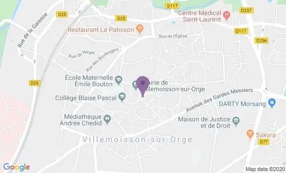 Localisation Banque Postale Agence de Villemoisson sur Orge