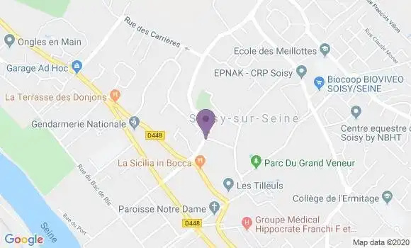 Localisation Banque Postale Agence de Soisy sur Seine