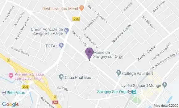 Localisation Banque Postale Agence de Savigny sur Orge