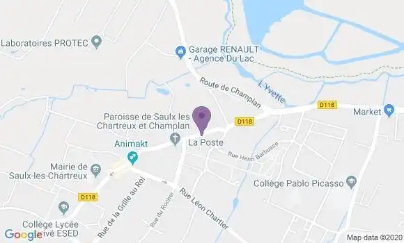 Localisation Banque Postale Agence de Saulx les Chartreux