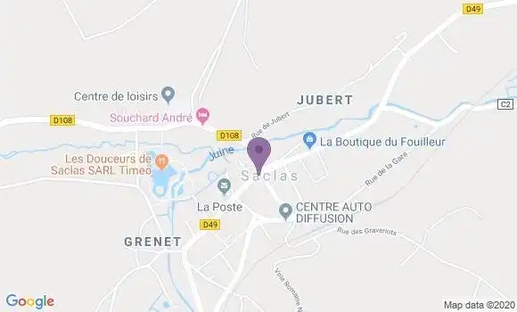 Localisation Banque Postale Agence de Saclas