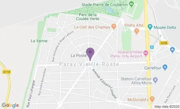 Localisation Banque Postale Agence de Paray Vieille Poste