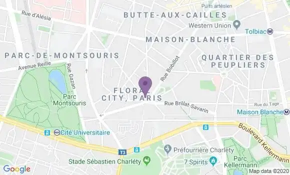 Localisation LCL Agence de Paris Boussingault