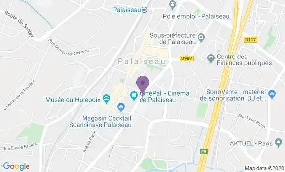 Localisation Banque Postale Agence de Palaiseau