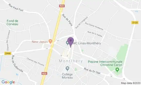 Localisation Banque Postale Agence de Montlhéry