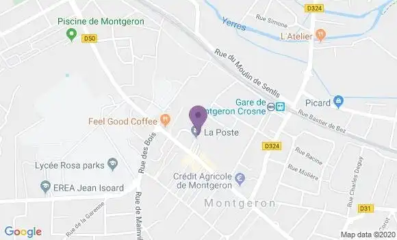 Localisation Banque Postale Agence de Montgeron