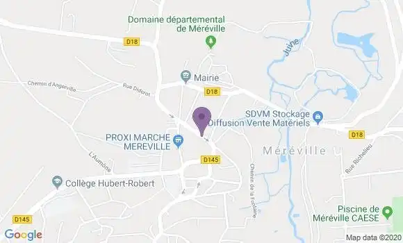 Localisation Banque Postale Agence de Méréville