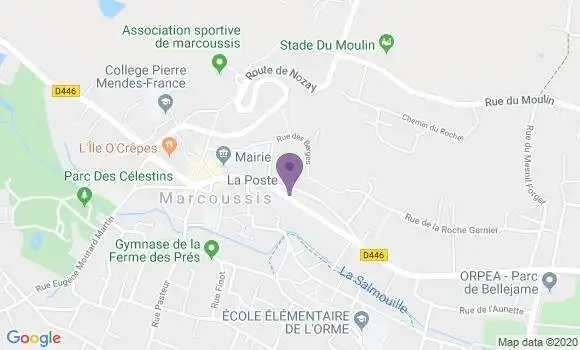 Localisation Banque Postale Agence de Marcoussis