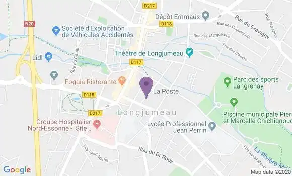 Localisation Banque Postale Agence de Longjumeau