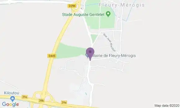 Localisation Banque Postale Agence de Fleury Mérogis