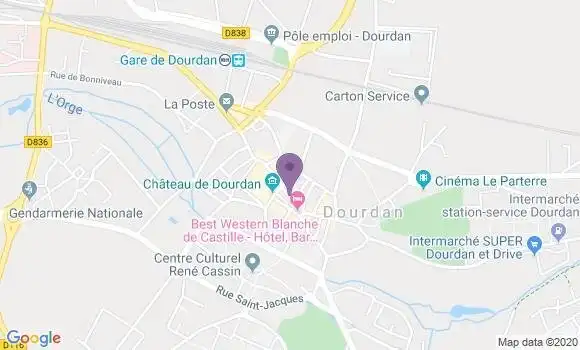 Localisation Banque Postale Agence de Dourdan