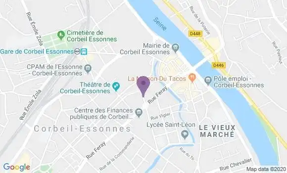 Localisation Banque Postale Agence de Corbeil Essonnes