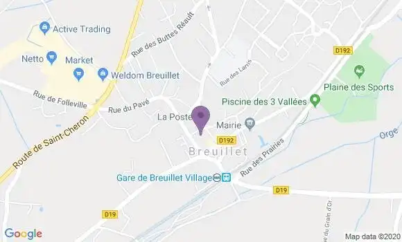 Localisation Banque Postale Agence de Breuillet