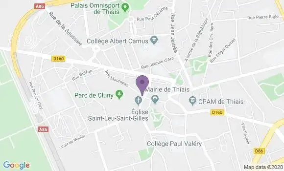 Localisation LCL Agence de Thiais Centre Ville
