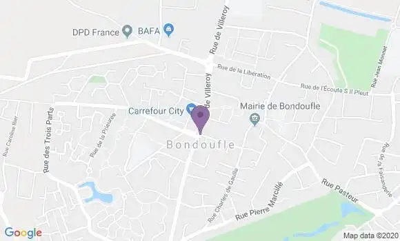 Localisation Banque Postale Agence de Bondoufle