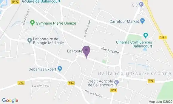 Localisation Banque Postale Agence de Ballancourt sur Essonne