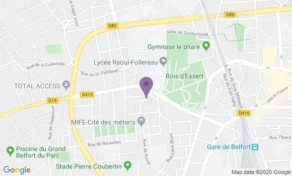 Localisation Banque Postale Agence de Belfort Résidences