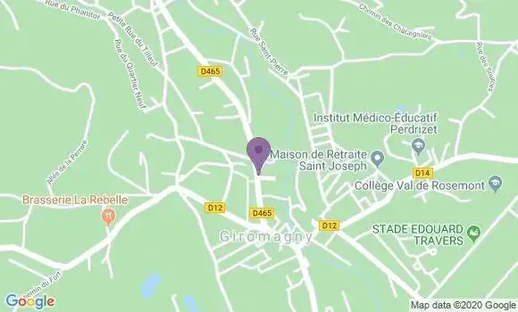 Localisation Banque Postale Agence de Giromagny