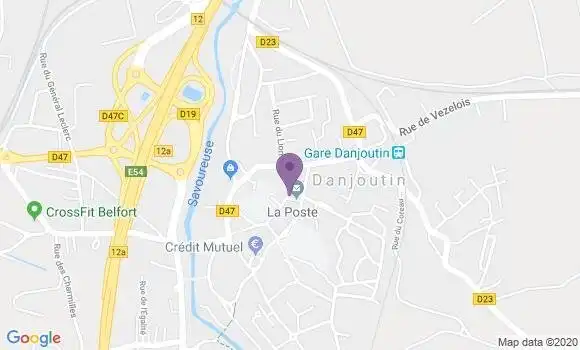 Localisation Banque Postale Agence de Danjoutin