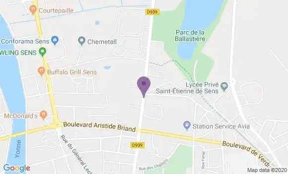 Localisation Banque Postale Agence de Sens