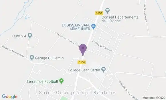 Localisation Banque Postale Agence de Saint Georges sur Baulche