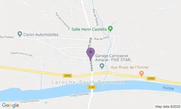 Localisation Banque Postale Agence de Laroche Saint Cydroine