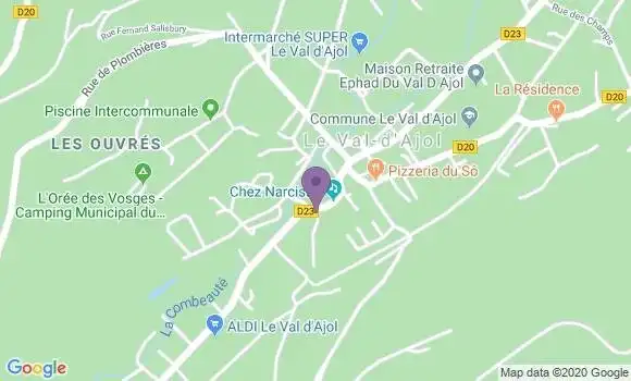 Localisation Banque Postale Agence de Le Val d