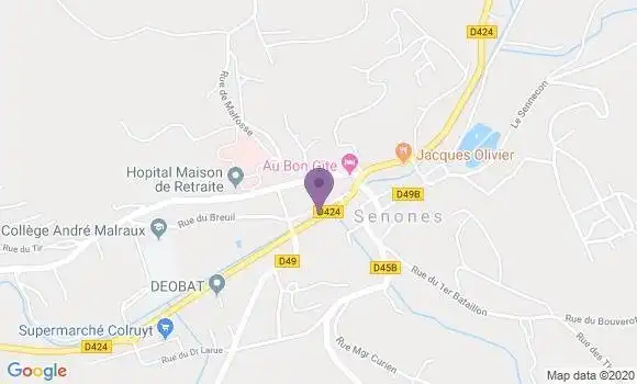 Localisation Banque Postale Agence de Senones