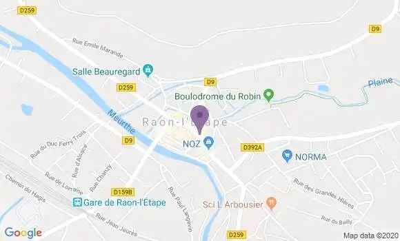 Localisation Banque Postale Agence de Raon l