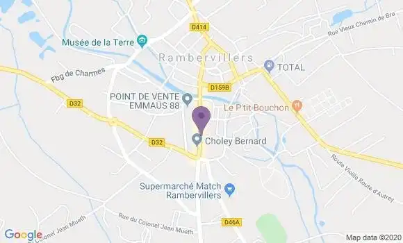 Localisation Banque Postale Agence de Rambervillers