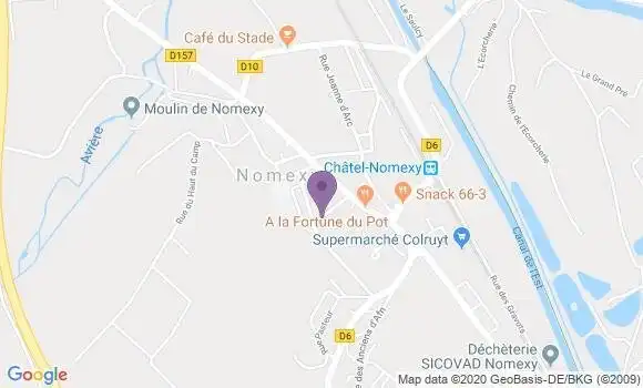 Localisation Banque Postale Agence de Nomexy