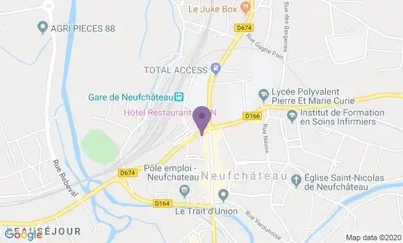Localisation Banque Postale Agence de Neufchâteau